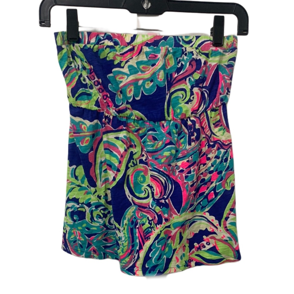 Lilly Pulitzer Multicolor Strapless Tank Top - Navy, Pink, Green